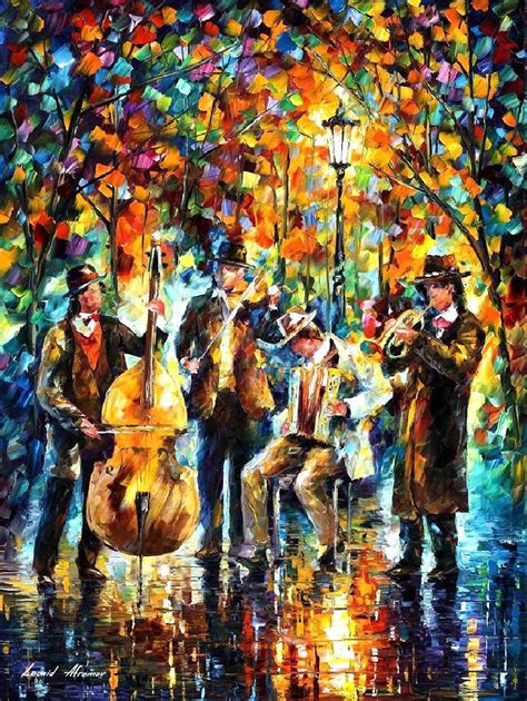 Glowing Music — Palette Knife Oil Painting On Canvas By Leonid Afremov