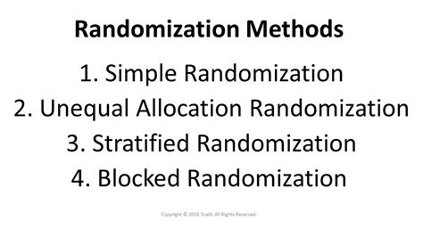 There Are Four Types Of Randomization Methods Simple Randomization