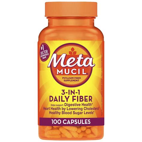 Metamucil Multi Health Psyllium Fiber Supplement Capsules Walgreens