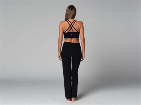 Pantalon de yoga femme Confort Bio Noir Vêtements de yoga Femme