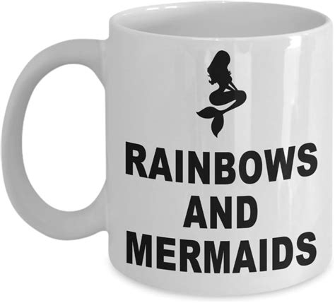 Funny Mermaid Mug Rainbows And Mermaids Best Mermaid T Idea 11 Ounce White