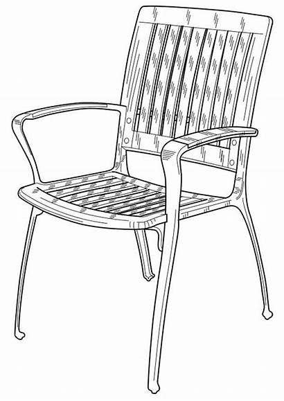 Chair Coloring Garden Pages Printable