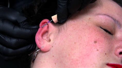 Because of this, anyone who wishes to be a piercer is required to take a first aid/cpr class. Industrial Piercing - YouTube
