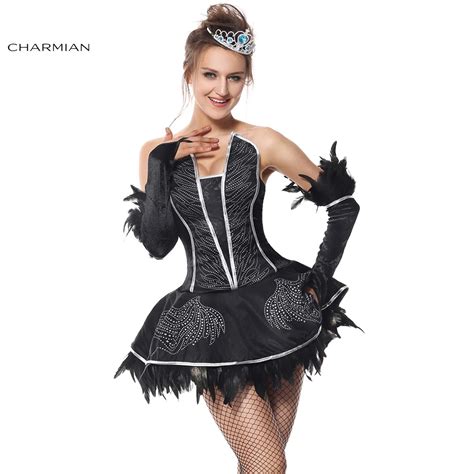 Charmian Deluxe Seductive Swan Costume For Women Sexy Halloween Fancy