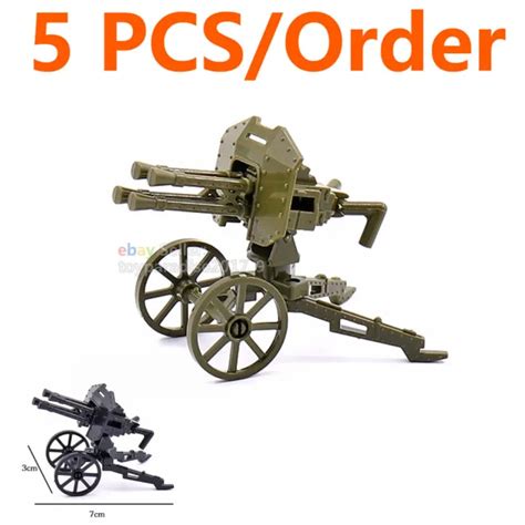 Moc Wwii Military Weapon Heavy Machine Gun Model Toy Set Mini Toy