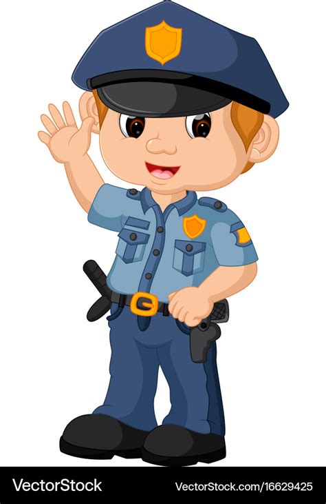 Policeman Animated Clipart Girls