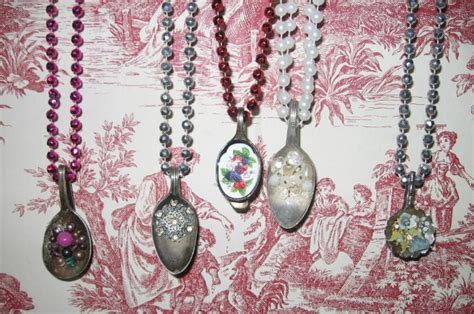 Silver Spoon Necklaces With Vintage Jewelry Vintage Jewelry Spoon