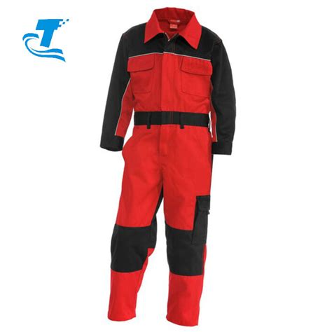China Poly Cotton Twill Safety Custom Jumpsuit Uniforms Men Coverall