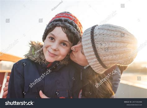 Mom Son Hug Look Each Other Stock Photo Shutterstock