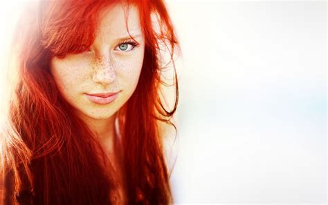 Red Hair Freckles Lips Makeup Face Wallpaper Coolwallpapersme