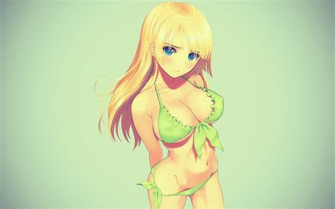 wallpaper women blonde anime big boobs cleavage person my xxx hot girl