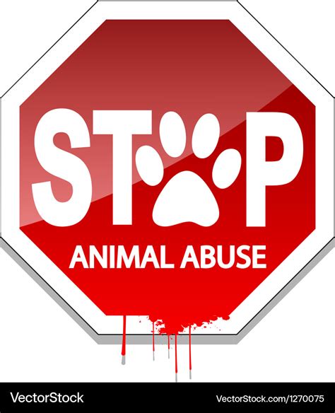 Stop Animal Abuse Royalty Free Vector Image Vectorstock