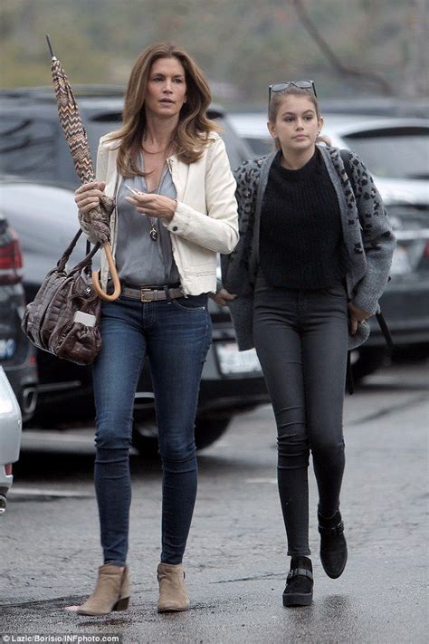 like mother like daughter supermodel cindy crawford steps out for coffee on saturday with her