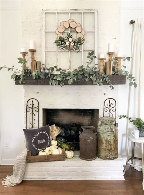 My Fall Mantel Decor With Joann Bless This Nest Fireplace Mantel