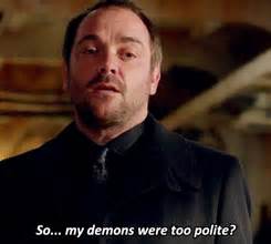 Crowley explains to the reluctant brothers that he wants lucifer trapped and he knows a demon that can tell the location of pestilence. What's Your Favorite Crowley's Quote? | Supernatural Amino