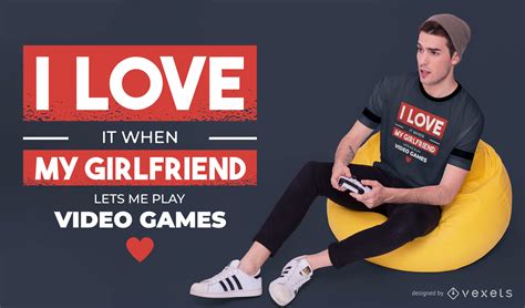 Love My Girlfriend T Shirt Design Vector Download