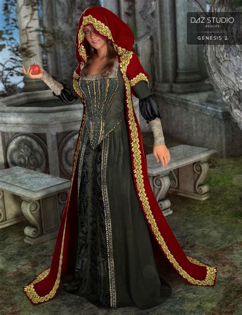 medieval princess gown for genesis 2 female s 中世纪公主礼服为创世纪2女 daz模型网