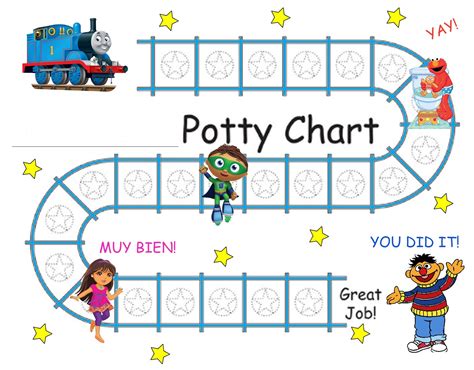 Printable Potty Chart Train Potty Training Chart Prin