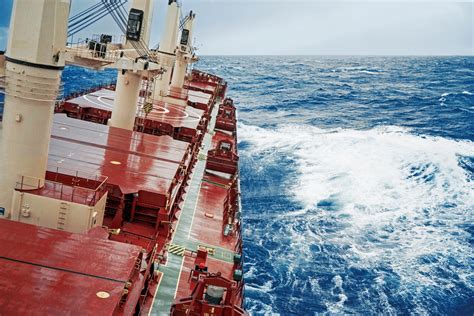 Wallpaper Merchant Ship Bulk Carrier Sea Waves 1800x1203