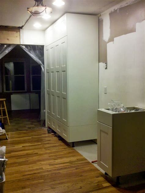 The laundry room remodel is moving along slowly but surely. How-to: Extend Tall Akurum Cabinet Base Unit for Floor to ...