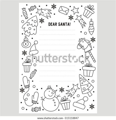 Santa Letter Coloring Page Coloring Pages