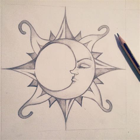 Sun And Moon Drawing Simple Sun Tattoos Designs Ideas And Meaning