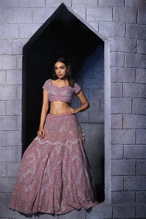 Pink Amethyst Sequin Work Lehenga By Ayra Bridal Couture