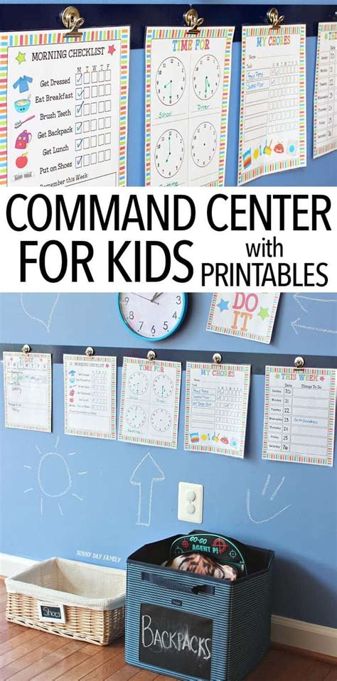 Command Center For Kids Free Printables