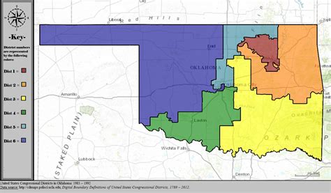 Oklahoma Historical Congressional District Maps Batesline