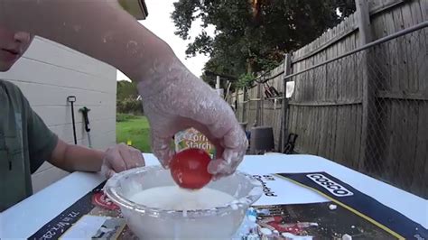 Fill the large bowl with water. Cornstarch and Water - YouTube