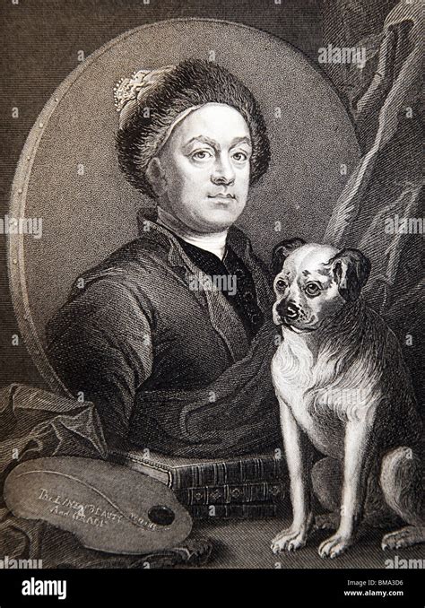 Engraving From The Original Painting By William Hogarth Self Portrait