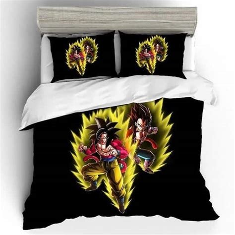She later wears an outfit identical to her future self but her short sleeved undershirt. Dragon Ball Z Son Goku And Vegeta SSJ4 Form Bedding Set