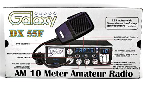 Galaxy Dx 55f Ampa Black 10 Meter Amateur Mobile Radios