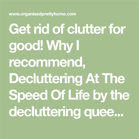 Decluttering At The Speed Of Life Review Organised Pretty Home