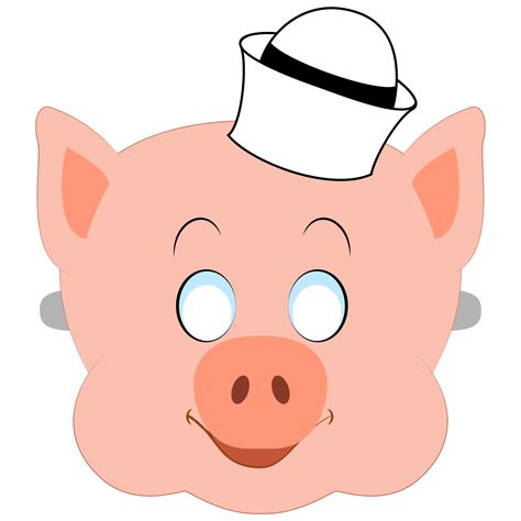 3 Little Pigs Mask Template Free Printable Papercraft Templates