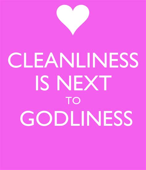Cleanliness Is Next To Godliness Poster Nikki Keep Calm O Matic
