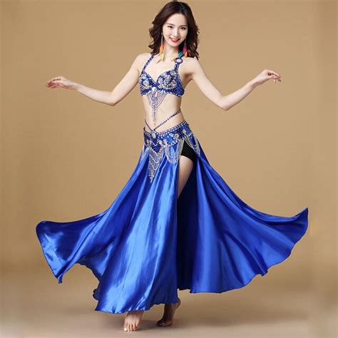 Belly Dance Costume Indian Dance 3pcs Braandbeltandskirt Sexy Dancing Women Dance Clothes Set