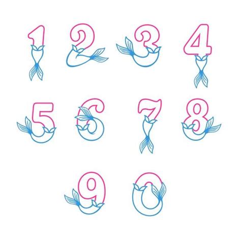 Free Free Mermaid Numbers Svg 24 SVG PNG EPS DXF File