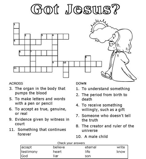 The Best Bible Crossword Puzzles Printable With Answers