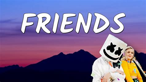 Marshmello & Anne-Marie - FRIENDS (Lyrics) - YouTube