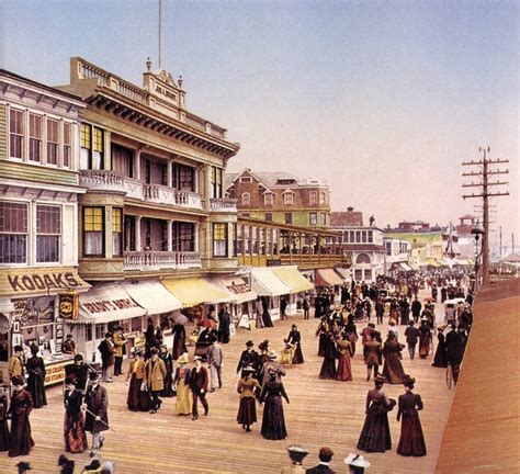 Atlantic City Boardwalk In 1899 Vintage Photo Art Print Etsy