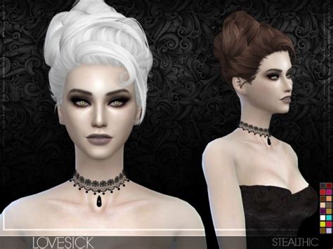 Stealthic Lovesick Hair ~ Sims 4 Hairs