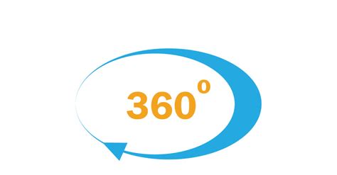 360 Degree Angle Rotation Icon Symbol Logo Version V7