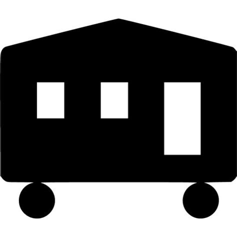 Black Mobile Home Icon Free Black Accommodation Icons