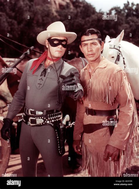 Lone Ranger Tv Series With Clayton Moore Left And Jay Silverheels As