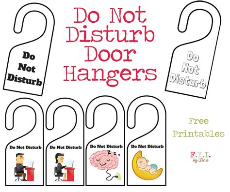 Do Not Disturb Door Hanger Template