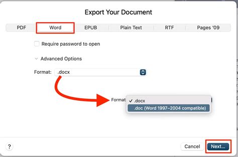 How To Convert Pages Doc To Microsoft Word Doc On Mac Iphone Ipad