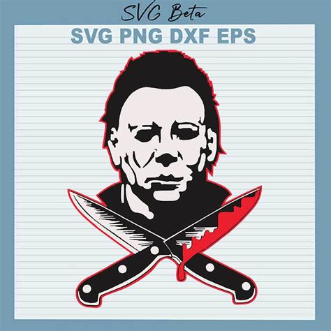 Michael Myers Halloween Knives SVG Halloween Michael Myers SVG PNG DXF