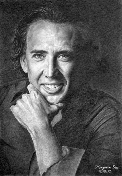Nicolas Cage Realistic Pencil Drawings Pencil Drawing Tutorials Color