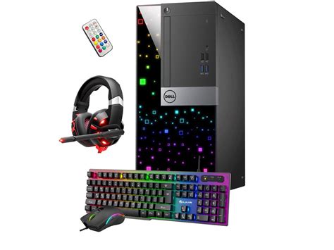 Refurbished Gaming Pc With Rgb Lights Dell Optiplex Tower Computer